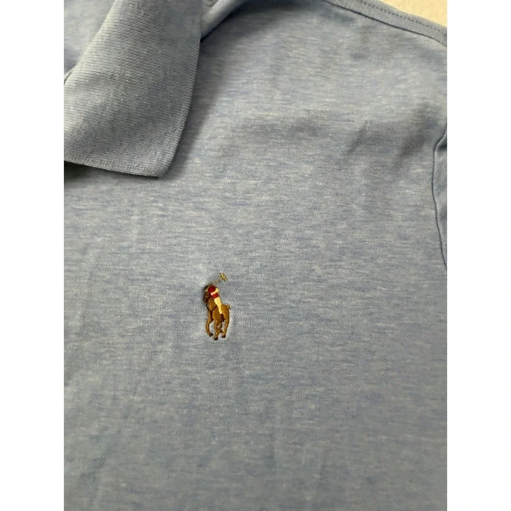 Polo Ralph Lauren Polo Shirt Men's XL Blue Short Sleeve Slim Fit Casual Preppy